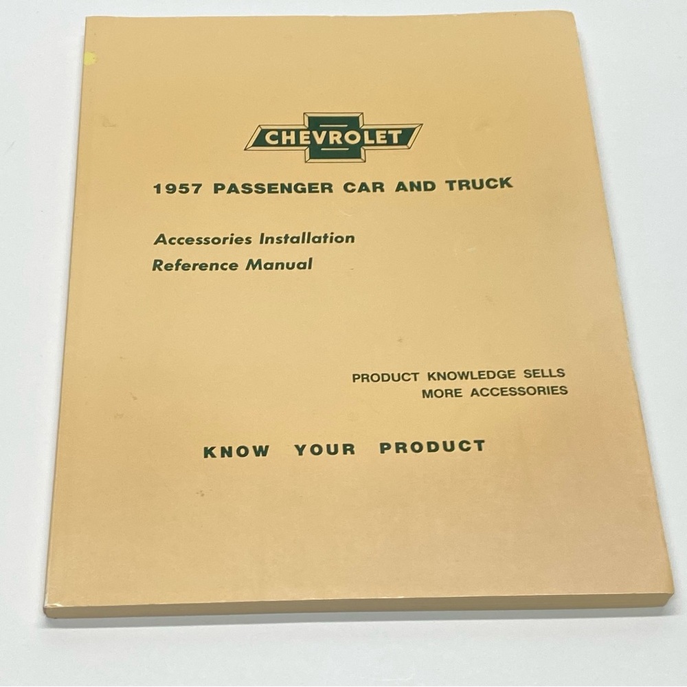 57 Chevy Chevrolet Passenger Car & Truck Factory Dealer Installation Manual 1957